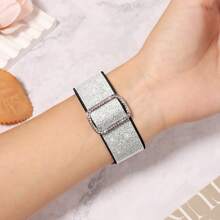 2 Peças/Conjunto Capa Protetora e Pulseiras de Relógio compatíveis com 38 40 41 42 44 45 46 MM de Séries 10 9 8 7 SE 6 5 4 3, Incrustadas com Strass Cintilante, Acabamento de Alto Brilho Preto/Prateado/Dourado com Pulseira Bling Elástica Compatível com 38mm 40mm 41mm 42mm 44mm 45mm 46mm 49mm Mulheres, Cinta Faiscante de Nylon Solo Loop com Glitter Compatível com Séries 10 9 8 7 6 5 4 3 2 1 SE Ultra