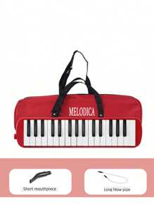 Melodica de 32 teclas con boquilla, instrumento musical de teclado de aire con bolsa de transporte