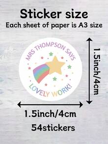 54-540Pcs Custom Rainbow Trophy Work Stickers,Personalized Text Label Stickers,Customizable Thank You Stickers,Kids Stickers,Round Stickers,Customized Bachelor Party Stickers,Name Stickers,Multi-Purpose,Birthday Gifts,Cup Stickers,Envelopes,Gift Boxes/Bags,Anniversary,Work,Office,Bridesmaids,Students,School