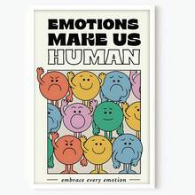 1 件/套可爱卡通表情海报、墙壁艺术、墙壁装饰、帆布艺术、绘画墙壁艺术绘画帆布墙壁艺术客厅海报卧室绘画不含框架 - 彩色 - 查看 4