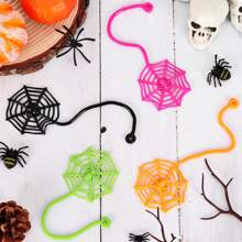 1/10/20 PCS Halloween Cobweb Sticky Hands Toys, Stretchy Goodie Bag Stuffers Toys For Halloween Party Favor Supplies, Spider Web Sticky For Adults And Teens Classroom Prizes