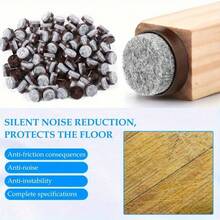 50pcs Felt Chair Leg Gliders - 20mm Round Slide Nails For Wooden Chairs & Tables, Soft Floor Protection With Storage Box - Multicolor - View 4