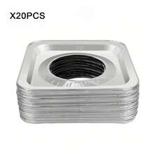 40/20pcs Disposable Gas Stove Burner Covers, Heavy Duty Aluminum Foil Square Gas Stove Protectors, Easy To Clean And Collect Oil, Grease And Food - Multicolor - View 15