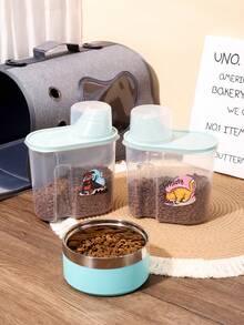 Personalized Custom Pet Food Storage Containers, Custom Pet Pet Food Storage Containers & Measuring Spoons, Dog Food Containers, Cat Food Containers, Dispensing Bottles - Multicolor - View 4