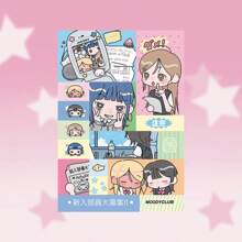 1 Sheet Kawaii Japanese Style Girl Diary Stickers, Cartoon Character Decorative Stickers For Scrapbooking/Planner,School Supplies,Back To School