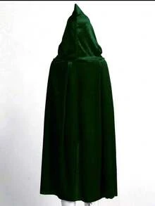 1pc/Festive Rave Party Hooded Velvet Cape Cape Performance Cosplay Costume Props,Halloween - Multicolor - View 6