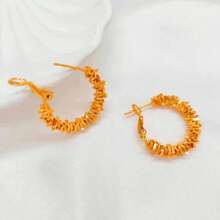 Ohrringe, goldplattiert, kleine runde Ohrringe, Modeschmuck als Geschenk für Frauen, Kreolen, Ohrlochpiercing, goldene Ohrringe, Piercing-Accessoires