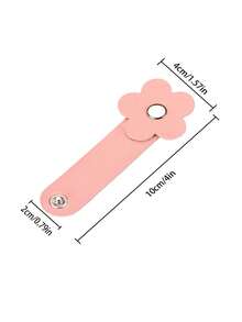 10pcs/5PCS/1pc Fashionable Heart-Shaped Leather Cable Organizer - Available In Multiple Colors, With A Portable And Anti Loss Design, Perfectly Compatible With Mobile Data Cables And Headphone Cables - Flower Style-multicolor - View 5