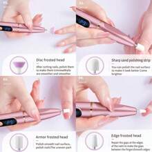 15000RPM Professional Nail Drill, Nail Polishing Machine With 11 Grinding Heads & 26 Sanding Rings, LCD Display 9-Speed Adjustable, Suitable For Nail Salon And Home Use, Mother's Day Gift