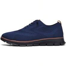 Men's Lightweight Casual Lace - Up Oxfords Walking Shoes, Comfortable Dress Shoes, Breeze Style - Light Grey - View 11