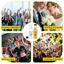 50/1pc 0.85oz/1.7oz Mini Liquor Bottles,Empty Plastic Bottles,Cheers To 16/21/30/40/50/60/70/80 Years,For Women Men Birthday Anniversary Wedding Celebration Party Favors, For Homemade Juice,Water,Smoothies, Anniversaries,Restaurant,Party