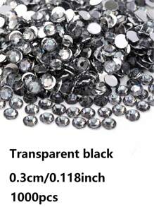 1000pcs-3mm Non-Thermal Repair Nail Art Silvery Base General Color Stick-On Diamonds, Flat Bottom Precious Stone Small Round Precious Stone DIY Nail Art Precious Stone, Mobile Phone Case Cup, Hair Accessories, Clothes, Shoes, Bags, Violent Bear Doll Accessories Precious Stone. Party Gift Decoration Art Ornaments