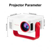 YJMOYE YJMOYE Mini Projektor Tragbar 4K Kinder Filmprojektor 360° Rotation Projektion Kinder Beamer Kabellos Spiegeln Bildschirm Kompatibel mit Android/Apple Handy