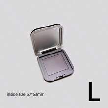 Magnetic Makeup Palette With Mirror, Empty Travel Makeup Storage Case, DIY Your Own Powder Or Eyeshadow Palette, Cosmetics, Cheap, Room Decor, Vanity, Travel, Bedroom, Makeup Accessories, Inexpensive, Christmas Gift, Cosmetics, Makeup Tools, Cheap Goods, Gift, Women Gift, Christmas Gift - Black - View 9