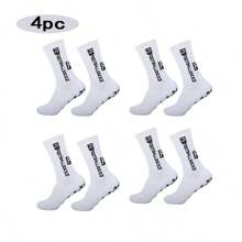 4 Pares de Calcetines de Deporte con Puntos de Silicona Antideslizantes, Adecuados para Fútbol, Correr, Ciclismo, Senderismo