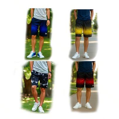 Bermudas Sport Masculina  Kit 4 Peças