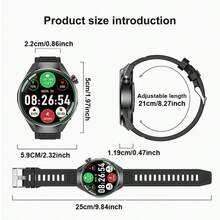 GZYR ساعة ذكية رياضية خارجية للرجال موديل 2025، بوصلة عالية الدقة، مكالمات لاسلكية، تتبع مسار الحركة بنظام GPS، شاشة AMOLED دائرية كبيرة 1.75 بوصة/1.45 سم، عداد الخطوات والمسافة والسعرات الحرارية، بطارية 400 مللي أمبير، جزيرة ديناميكية، مساعد صوتي AI، تشغيل موسيقى لاسلكي، متوافقة مع أجهزة آيفون وأندرويد