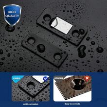 1 Packung ultra dünner Schranktür-Magnetverschluss mit 4 Schrauben, schwarzer Schubladenmagnetriegel mit Klebstoff, Magnetverschlüsse für Schiebetürenschluss Küchenschrank Schließer