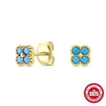 1Pair Four Leaf Clover Pendant 925 Sterling Silver Earring For Women Vintage Minimalist Gift For Her Wedding Party Fine Jewelry