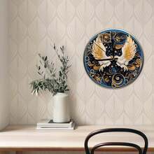 Ornate Round Golden Clock Face-Drative Clocks For Walls-Western Wall Dr-Study Room Wall Dr-Hospital Clock - Multicolor - View 3
