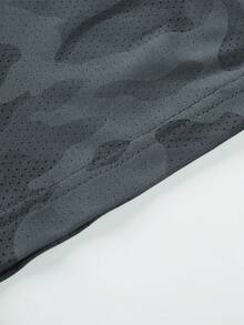 3 件装冰丝速干高弹力圆领短袖 T 恤，几何条纹迷彩，春夏 - 彩色 - 查看 4