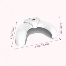 3-Mode Adjustable Portable LED Nail Lamp, Suitable For Gel Polish Curing, Nail Dryer, Fast Curing, Odorless, Home Manicure Pedicure Set, Women Gift, Compact U-Shaped LED Nail Dryer With Digital Display, USB Powered, Quick Curing, Anti-Black Hand Design, Ergonomic Beauty Tool, Lightweight And Portable - White - View 8