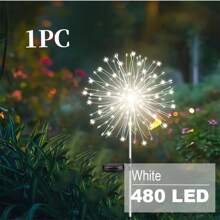 1PC Dandelion Gardening Landscape Outdoor Waterproof Fireworks Light Wedding Decoration Holiday Lawn Light 8 Lighting Modes Household Color, Warm White, White, 60/150/200/240LEDs Multiple Models Available