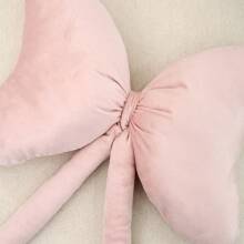 1 pieza Almohada decorativa con lazo suave, almohada de peluche con acento de lazo adorable, cojín decorativo para el hogar para cama y sofá, adecuado para todas las estaciones, boda, habitación de niñas, regalo de cumpleaños, funda de almohada de lazo de terciopelo - Almohada decorativa suave y esponjosa para dormitorio, Funda de cojín con lazo rosa y fucsia, Decoración de dormitorio bohemia y soñadora