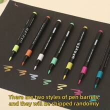 80PCS/60PCS/48PCS/36PCS/24PCS/12PCS Black Box Of Propylene Mark Pen Sets, Drawing Not Soak Paper, Art Collection, Pen To Graffiti Art Of Diy Pens, Colorful Painting Watercolor Art Mark Pen Sets, Waterproof High-Capacity Color Pen, Exquisite Gift To The Student, The Perfect Gifts Of Gifts, Marker Pen,Back To School,School Supplies