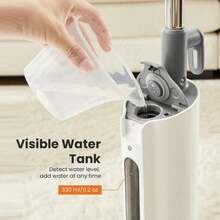 Mopa de vapor para limpieza de pisos, limpiador de piso a vapor ligero para pisos de madera/baldosa/laminado y alfombras, 2 almohadillas lavables - Gris - Ver 9