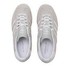 Adidas Originals Zapatillas Adidas Gazelle Indoor W para mujeres - Deportivas casuales ligeras, cómodas y duraderas - Gris claro/blanco/amarillo resina - Ver 4