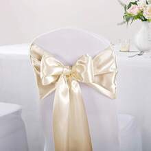 5-Pack Satin Table Runner Champagne 12 X 108 Inches Long, Table Runners For Wedding, Birthday Parties, Banquets Decorations(5 Pack, 12x108 Inch, Champagne - 香檳色 - 查看 2