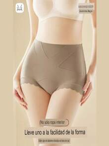 Ropa Interior de Alta Calidad para Mujer – Calzoncillos de Color Sólido con Cintura Cómoda y Estilo Minimalista para Uso Diario - Beis - Ver 4