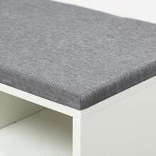 HOOBRO Shoe Storage Bench With Cushion, Entryway Bench, 39.4" Hall Tree, Coat Rack, 12 Cubbies, Holds Up To 330 Lb, Shoe Rack, Storage Cabinet For Bedroom, Hallway, White And Gray