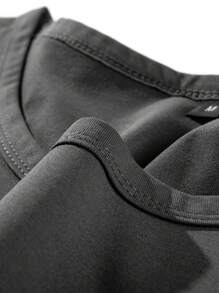 Camiseta de manga corta de cuello redondo con ajuste suelto informal para hombres, de estilo atlético a la moda, para el verano