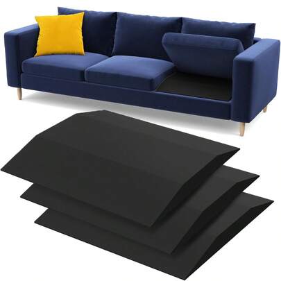 3个装45D高密度泡沫沙发修复垫，20英寸X20英寸，无木，适用于客厅和户外家具修复，黑色/白色/灰色