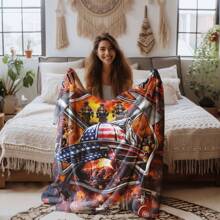 1 pătură confortabilă din flanel cu grafică de pompieri, decor dormitor, pătură de picnic, pătură de călătorie, pătură de lână, pătură de pat, pătură de pluș, pătură de agrement, pătură de toamnă, pilotă de vară, pătură de dormitor, pătură moale, pătură de canapea, pătură respirabilă, design moale tricotat din poliester, utilizare versatilă, lavabilă la mașină, cadou ideal pentru casă și călătorii pentru familie și prieteni, pătură caldă și confortabilă pentru dormitor, canapea, birou, activități în aer liber, camping