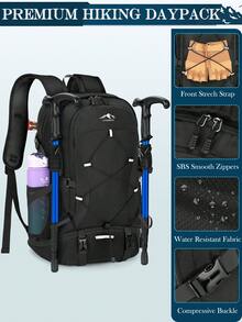 NEWHEY Lightweight Hiking Backpack, Camping Backpack, Unisex, Waterproof Outdoor Daypack With Shoe Compartment - Multicolor - View 6