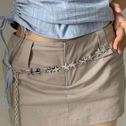 Estrela Feminina Cinto Metal Cintura Vintage Corrente All-Match Cinto Estilo