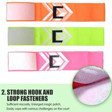 1 pieza-Brazalete de capitán de fútbol, brazalete de capitán de fútbol C, marca de reconciliación, brazalete de entrenamiento de partido de fútbol, brazalete que ayuda a ubicar con precisión la posición del capitán en los deportes de equipo y facilita las actividades! - Multicolor - Ver 5