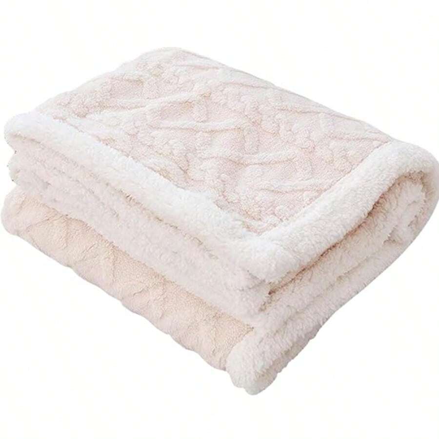 Fluffy Blanket, Sofa Blanket Double-Face Thick Blanket, Thick Warm Sherpa Fleece Plush Blankets, Faux Fur Fleece Sherpa Wool Blanket For Couch, Chair And Bed