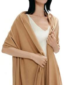 Bufanda para mujer, chales y envolturas para vestidos de noche, viajes, oficina, invierno, boda, cachemira, gran tamaño - Azul marino - Ver 6