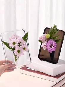 1 Stück Acryl Blumenvase, transparenter Tischblumenhalter, Dekoobjekt für Zuhause, Hydrokultur Pflanzenvase, geeignet für Wohnzimmer, Küche, Bürotisch Dekoration, kreatives Kunstgeschenk