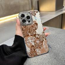 Funda para teléfono (1 unidad) con degradado de gasa multicolor, tecnología IMD Laser. Compatible con todas las series 16/15/14/13/12/11, 13/14 Pro/15 Plus/16 Pro. Incluye protector de lente. Diseño híbrido clásico a prueba de golpes. - Colores mixtos 1 - Ver 5