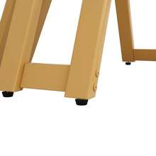 Runder Esstisch, Leichter Luxus-Tisch, Marmoroptik MDF-Platte, Goldene Metallbeine, Für Essbereich Und Wohnzimmer, 100 x 100 x 76 cm, Gold/Marmor