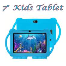 Tableta para niños, tableta de 7 pulgadas con 16GB de ROM, 1GB de RAM, WiFi de 2.4G, pantalla con protección ocular, controles parentales, aplicaciones y juegos educativos, tableta educativa, cámara dual, funda a prueba de golpes, interacción divertida, enriquecimiento cultural, regalo para niños, regalo de vacaciones, regalo de cumpleaños, regalo de Año Nuevo, regalo del Día del Niño