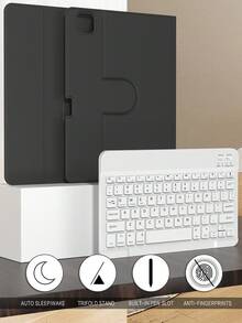 适用于 iPad 的旋转保护键盘套,兼容 iPad 第十代,采用 PU 皮革材质,适用于 iPad 10.2 英寸、9/8/7 英寸、Air 3/10.5 英寸、Pro 11 英寸(2018/2020/2021/2022 年款),配备亚克力背板和 Apple Pencil 插槽,适用于 iPad (A16) 11 英寸第十一代(2025 年款),支持 3 档角度调节,兼容 iPad Air 4/5/11 英寸 (M2) 2024 年款/(M3) 2025 年款,内置 150mAh 电池 - 黑色 - 黑色 - 查看 4