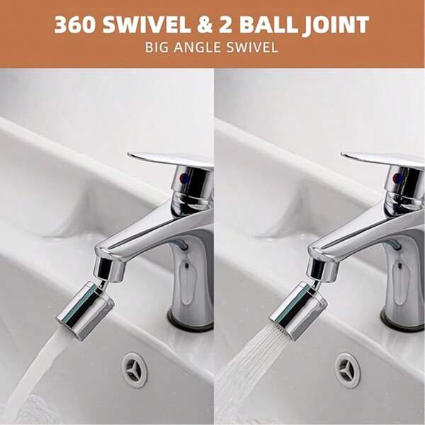 2pcs/Set Faucet Aerator Water Bubbler, 360° Rotating Stainless Steel Sink Tap Filter Aerator Fits For Kitchen And Bathroom Faucets, With M22 M24 External Thread Nozzle Adapter