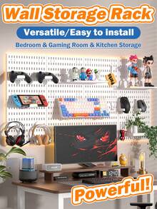 مجموعة كاملة من حوائط مثقبة على شكل طبق، حوائط مثقبة على شكل طبق، رف تخزين لعرض الملحقات البلاستيكية بدون ثقب، حائط مدخل "اصنعها بنفسك"، خطافات، سلال، خطافات فاصلة، حائط عرض للتخزين، رف عرض متعدد الوظائف، رف عرض مدخل بلاستيكي ABS، شبكة رمادية على شكل قرص العسل، مع فتحات براغي مخفية، شاشة مفاتيح/توسعة رأسية/شاشة غرفة حاسوب/مكتب منزلي/مطبخ/استوديو/متجر عالمي، تخزين لعيد الأضحى - متعدد الألوان - مشاهدة 13