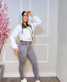 Jaqueta Blusa feminina Corta Vento Com Capuz Moda Outono Inverno a Top